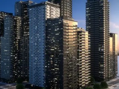 City Block Type B40 3D model