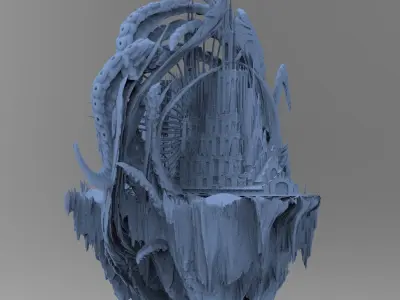 Floating Cthulhu portals 3D model