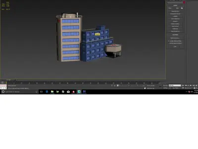 Cartoon Hospital Low-poly 3D model buy