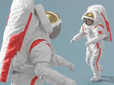  Spacesuit for China Moon Mission Fur Rigged 
