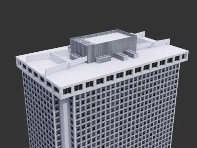 One New York Plaza Low-poly 3D model