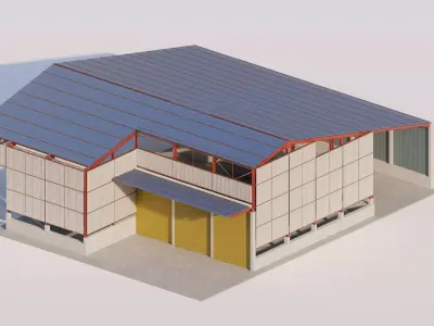 Warehouse-Warehouse Building 3D model 10