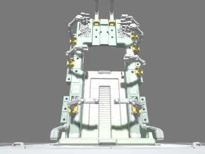 MGMHB08FMC Full Mechanic Details Mech Hangar MG 3D print model