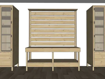 office furniture - custom Low-poly 3D model