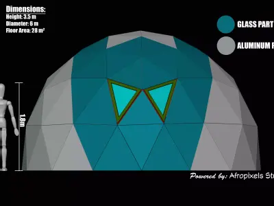 Capsule Dome House DX7 3D print model