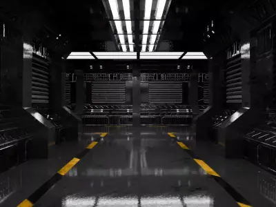 Modular Sci Fi Corridor Blender 3D model
