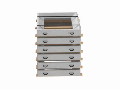 Stack Of Concrete Window Panels 3D model