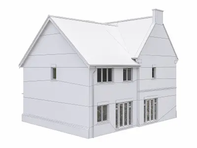Neighborhood Houses P04 Low-poly 3D model