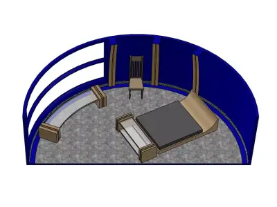 Padme Amidala Room in Coruscant Diorama 3D print model