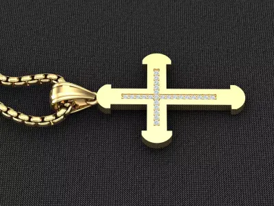 Cross Light Gold 3CP084 3DM STL 3D model