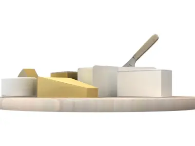 Cheese Plate Low-poly 3D model