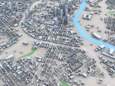 Nashville City Tennessee USA 3D model