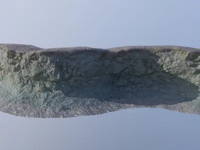 Modular cliffs Low-poly 3D model