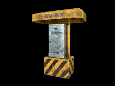  Korea Traffic controller Low-poly 3D model