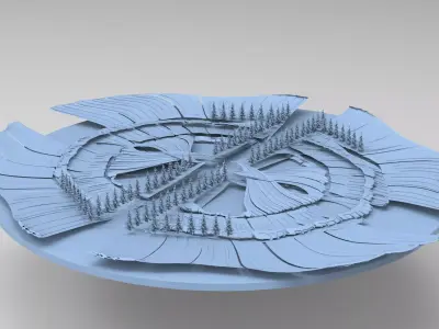 Sci fi Winter research faciality 1 3D model