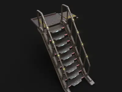Scifi Stairs 3D model