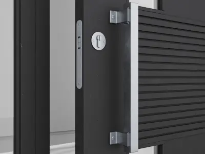 Aluminium door 153 3D model