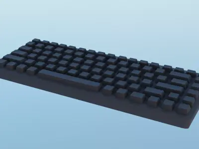 Keyboard Free low-poly 3D model