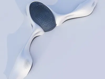 Futuristic building collection 4x 3D Model Pack