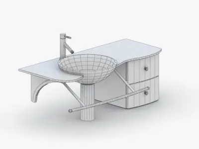1567 - Sink Low-poly 3D model