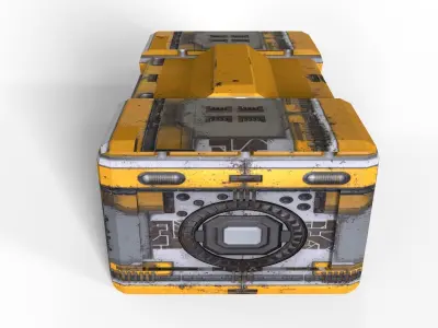 Sci Fi Box 02 Low-poly 3D model