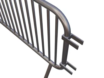 street barrier scale 1-1 and 1-35 Low-poly 3D model