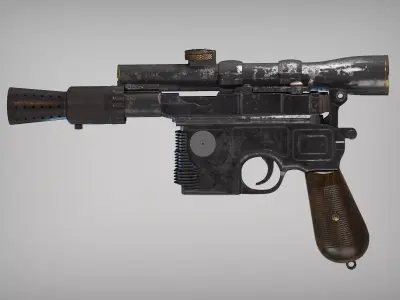 HAN SOLO DL-44 HEAVY BLASTER PISTOL FOR 3D PRINT 1to1 SCALE 3D print model