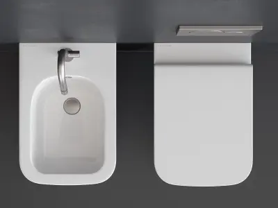 Scarabeo Ceramiche Teorema 2 0 Wall-Hung WC Low-poly 3D model