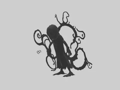 Lurking shadow model Low-poly 3D model