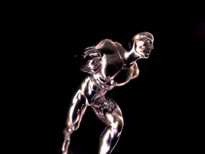 Silver Surfer Low-poly 3D model