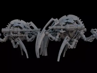 Cyber Lord Space Zombies Heavy Spider Construct 3D print model