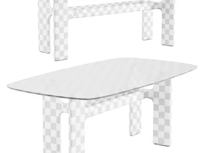 Bonaldo Hippos Glass - Dining Tables 3D model