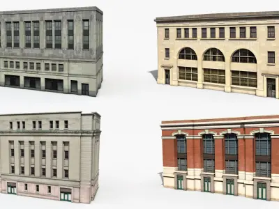  Apartment Building and Townhouse - 100 Models Collection 