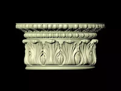 carved pilaster 3D model 10
