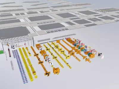 Interstate Props Low-poly 3D model