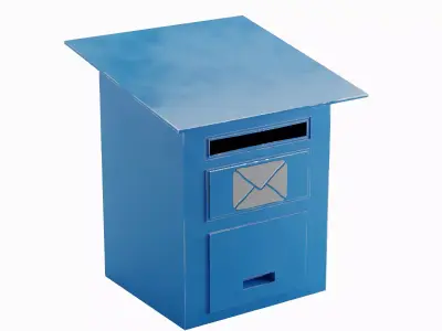 Postbox 04 Low-poly 3D model