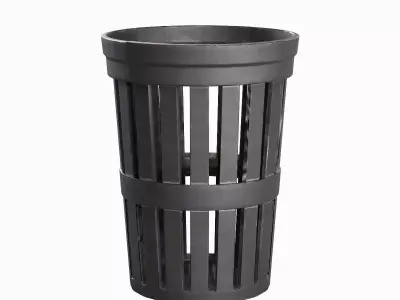 Street Trash Can 06 Low-poly 3D model