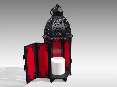 Moroccan Lantern 05 Low-poly 3D model