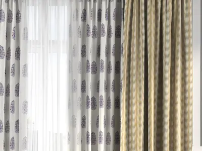 Curtain Set 224 3D model