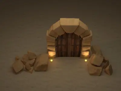 Arabic Traditional Arch Gate 3D model