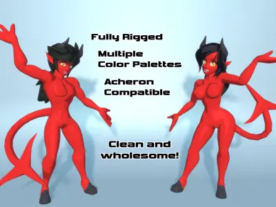 Acheron Devilish Clean Low-poly 3D model