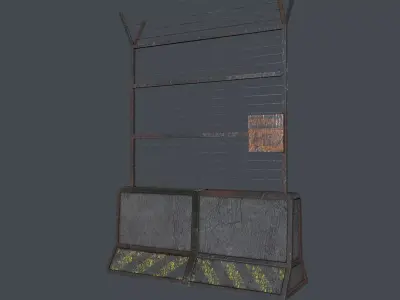 Concrete Barrier 3D model get