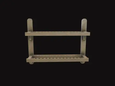 Medieval Plate Holder V03 Low-poly 3D model