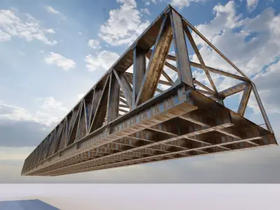 Structural engineering of Metal bridge structure 3D model order