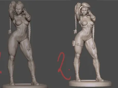 Cammy Street Fighter - 2 outfits - 3D Printable Model- STL 3D print model