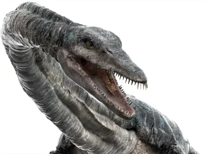  Elasmosaurus Rigged 3D 