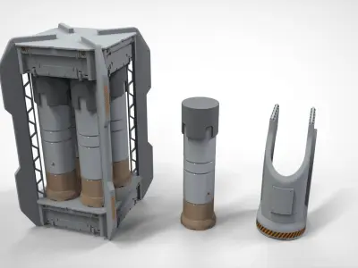 Sci-Fi architecture Elements collection 26 3D model