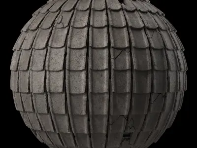 Roof Tile Materials 107- Concrete Roofing - Sbsar Seamless Pbr Texture