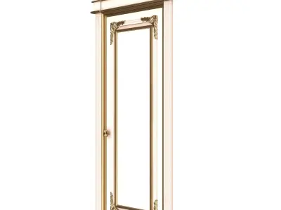 Carved Door Classic 01801 Low-poly 3D model