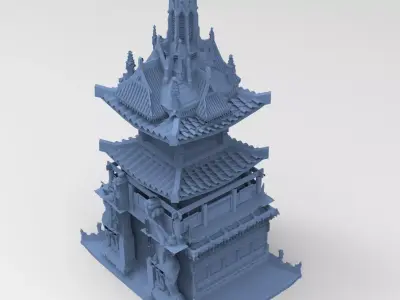 General Warlord Temple 4  3D model
